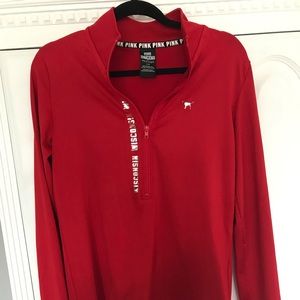 VS Pink Wisconsin Badger Dryfit 1/2 Zip Up